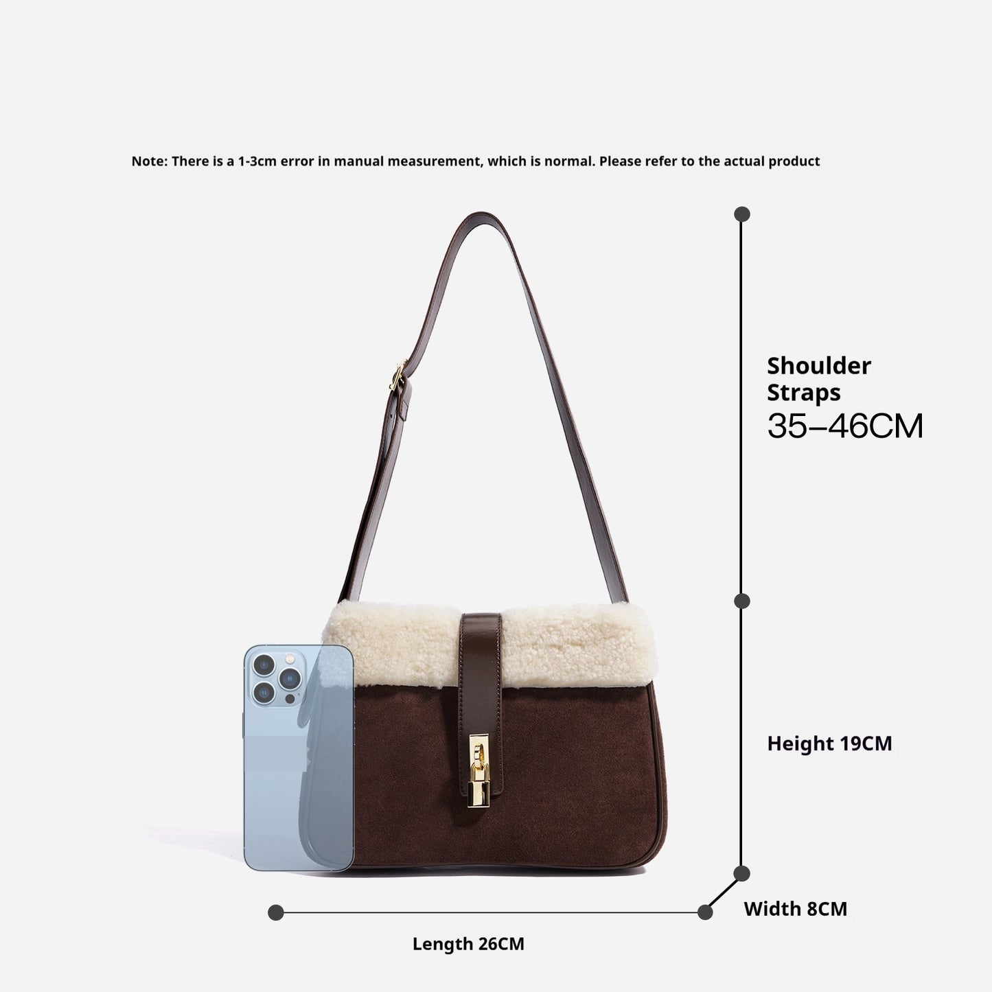 Autumn And Winter Special-interest Design Genuine Leather Shoulder Messenger Bag Plush