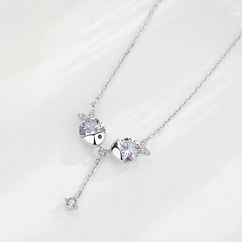 Cute necklace zircon necklace