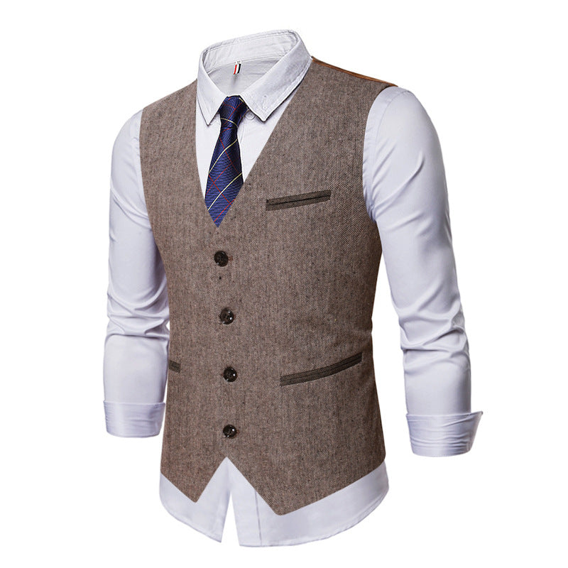 Plus Size Casual Vest Coat Slim Fit Business Gentleman Vest