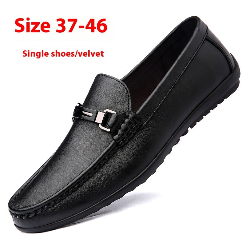 Men's Gommino Loafers Casual Leather Shoes Simple Velvet