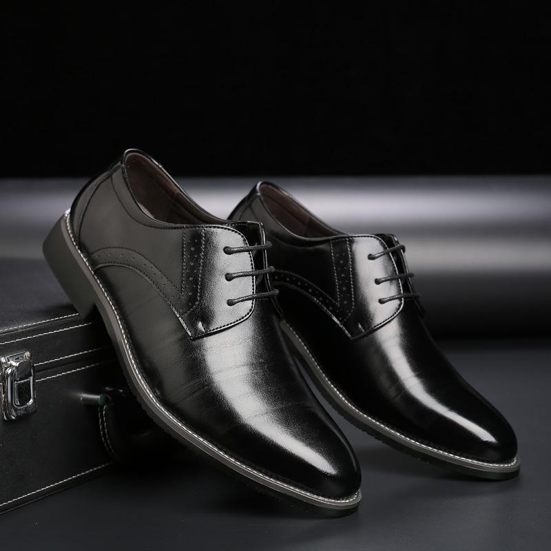 Fashion British Plus Size Men's Leather Shoes