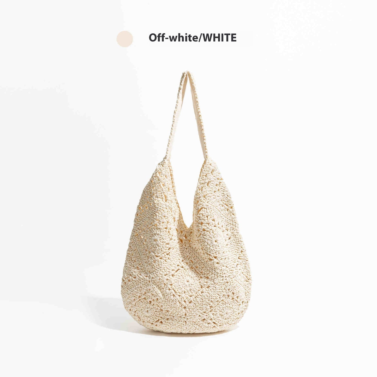 Woven Crocheted Flower Mori Style Hollow Shoulder Bag