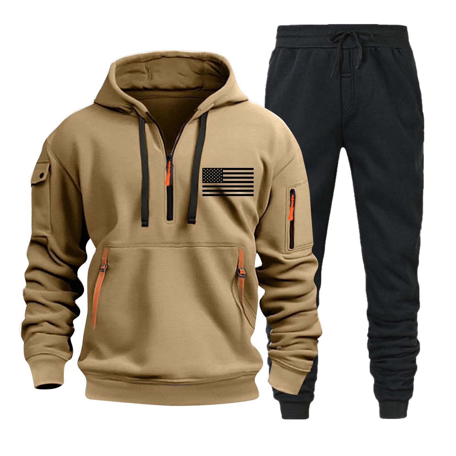 Autumn And Winter Sweater Hoodie Zipper Multi-pocket Pullover Sports Casual Suit