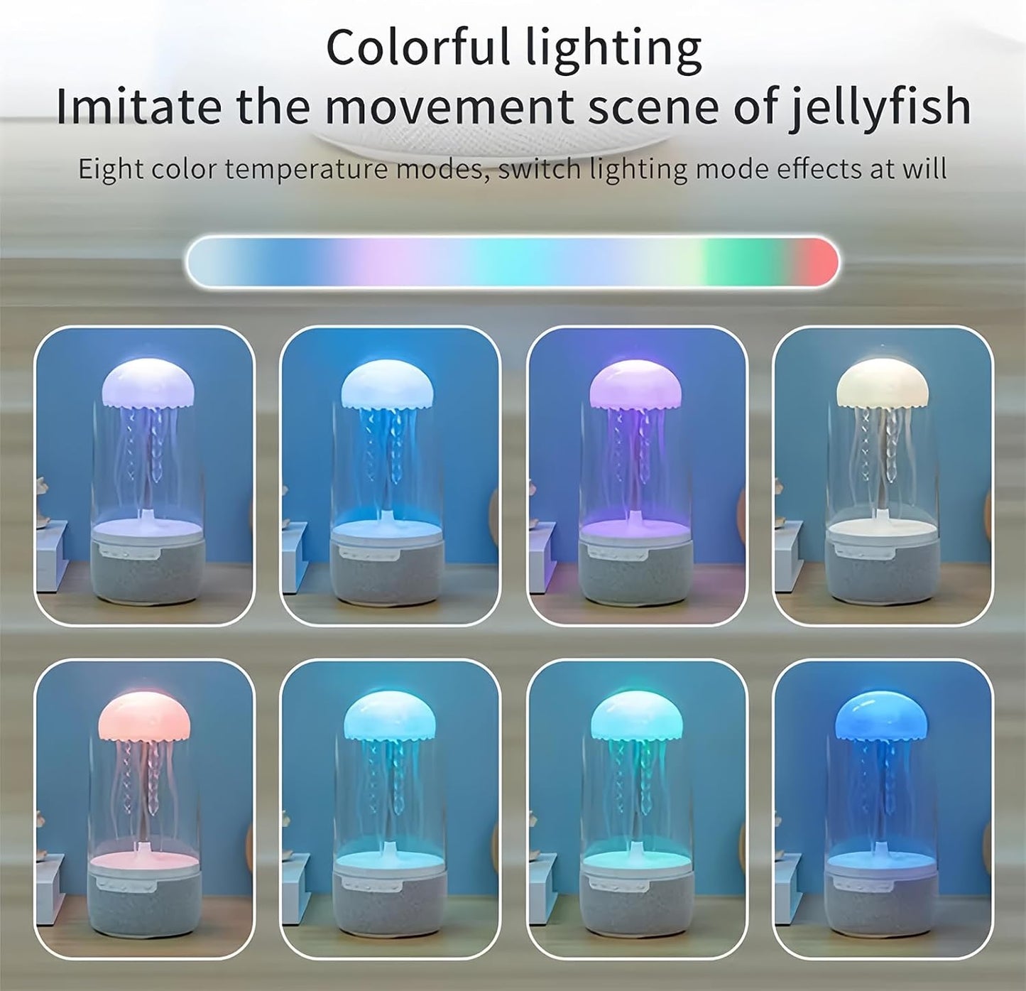 3 In 1 Creative Colorful Jellyfish Lamp Bluetooth-compatible Speaker Ellyfish Speaker With Lights For Home Office