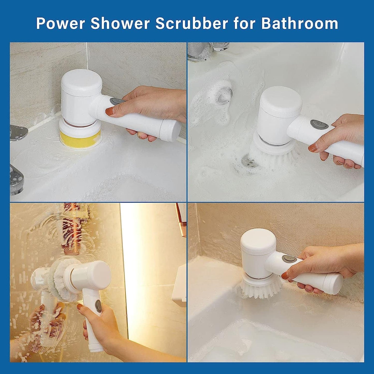 Wireless Electric Cleaning Brush USB Rechargeable Kitchen Bathtub Tile