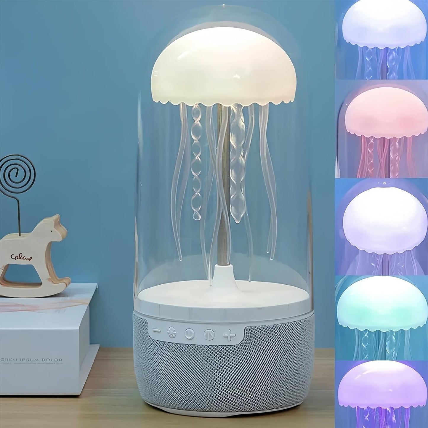 3 In 1 Creative Colorful Jellyfish Lamp Bluetooth-compatible Speaker Ellyfish Speaker With Lights For Home Office