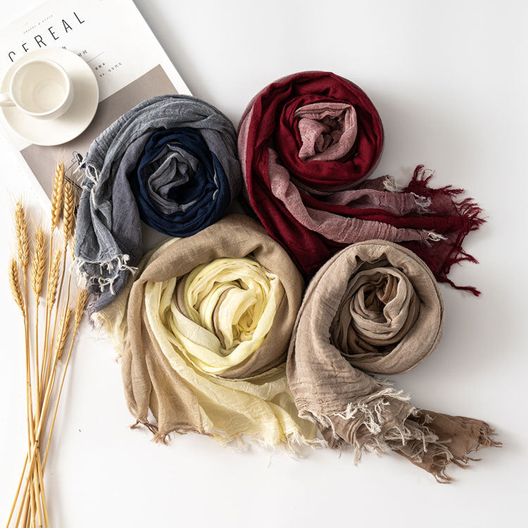 Autumn And Winter Leisure Style Simple Pure Cotton Scarf