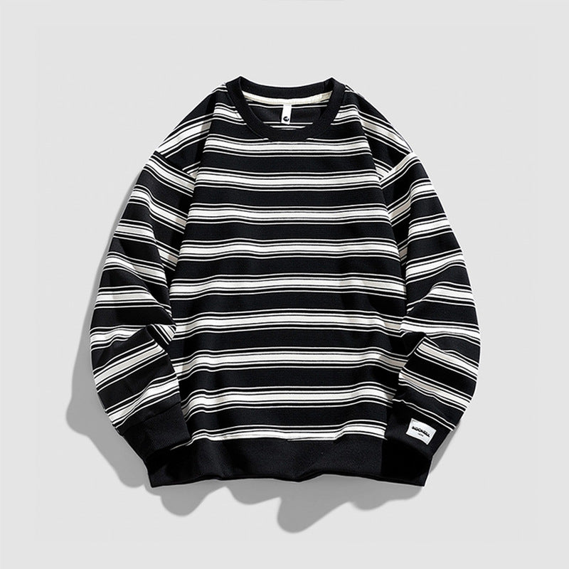 American Casual Striped Sweater For Men