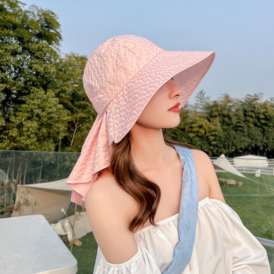 Ice Feeling Wide Brim Neck Protection Sun Protection Hat