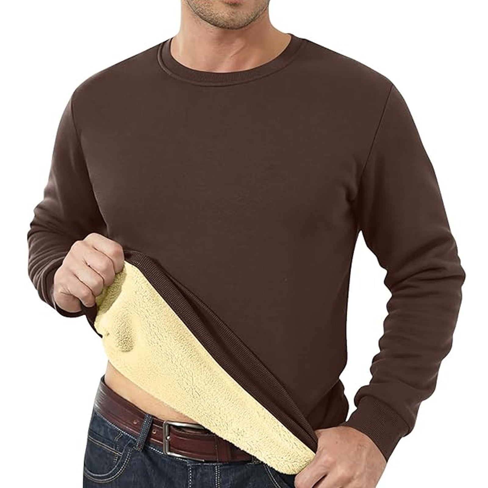 Men's Fleece Lined Padded Warm Keeping Loose Pullover Cashmere Hoodie