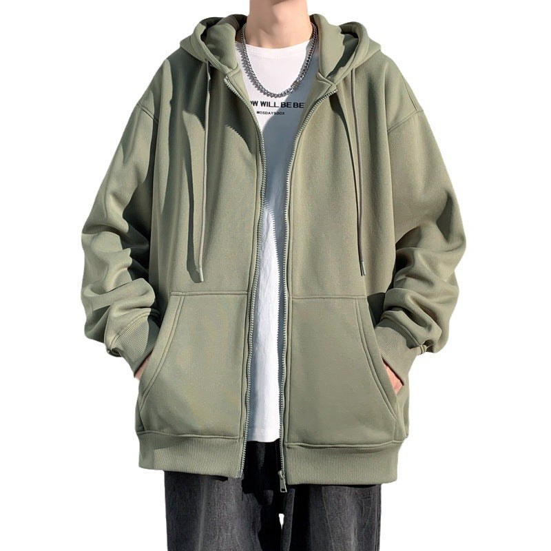 Men's Fleece Cardigan Sweater Hooded Coat