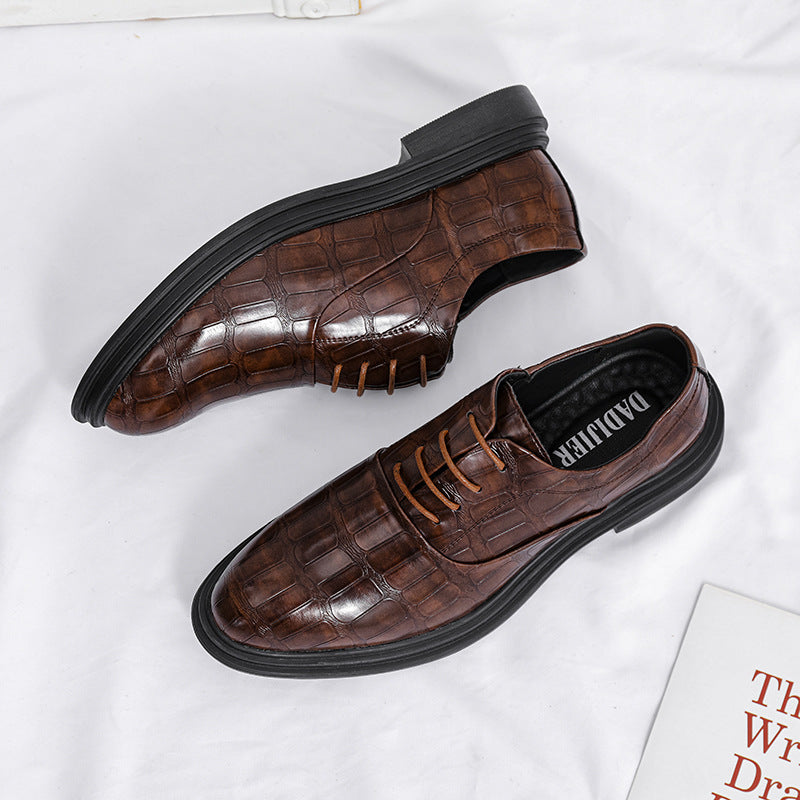 Personality Increased Business Formal Wear Leather Shoes