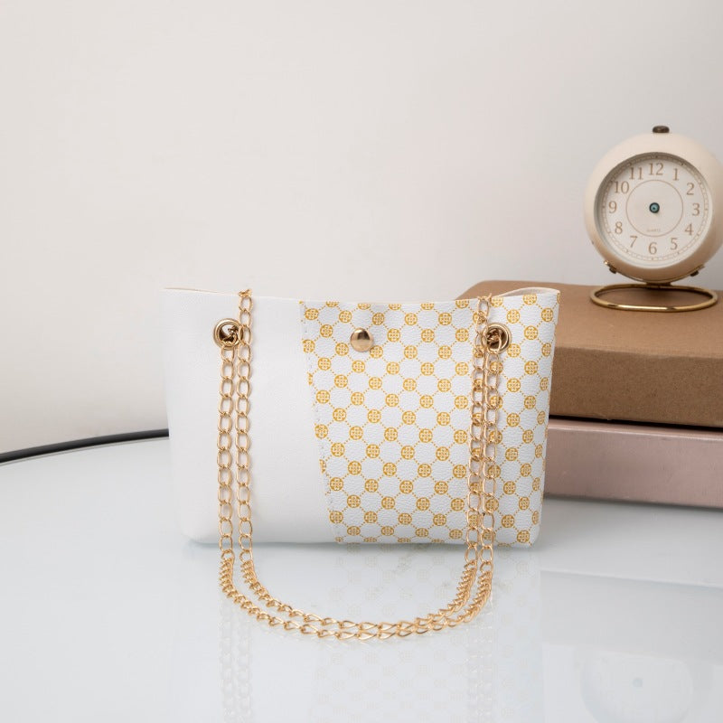 Dotted Prints Chain Shoulder Messenger Bag