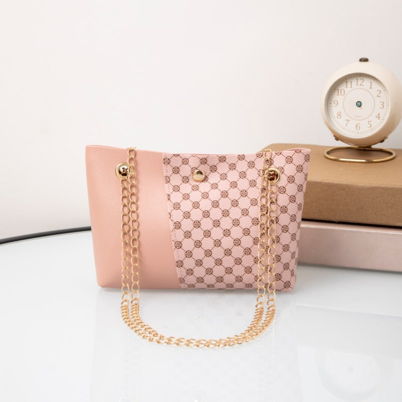 Dotted Prints Chain Shoulder Messenger Bag