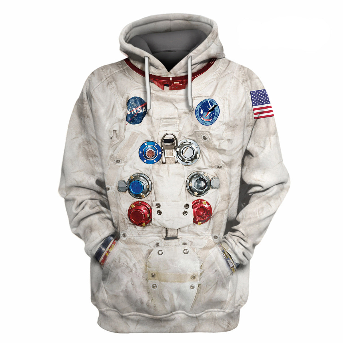 Men's 3d Space Suit Digital Printing Long-sleeved Pullover Hoodie