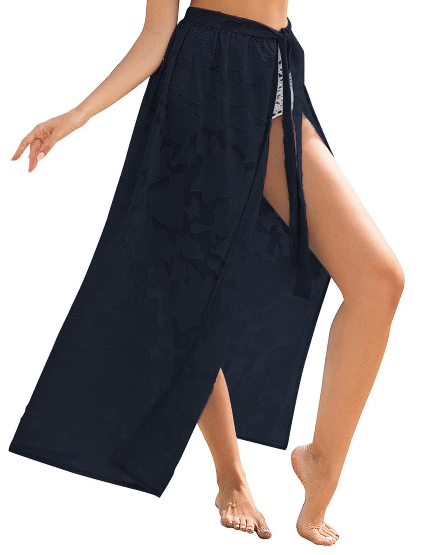 Sarong Transparent Floral Swimsuit Overskirt