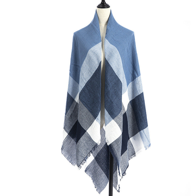 Women's Cashmere-like Plus-sized Double-sided Qicaigei Scarf Shawl