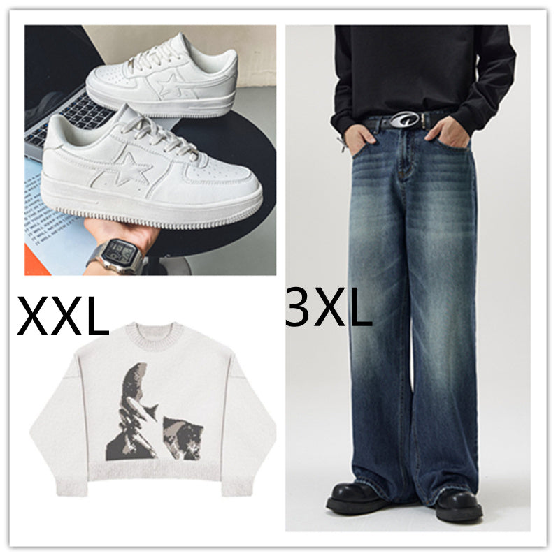 Thick Soled White Casual Sneakers For Men