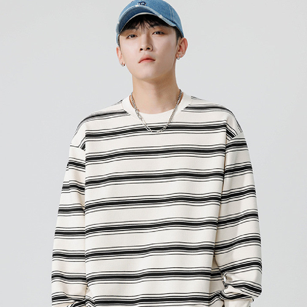 American Casual Striped Sweater For Men