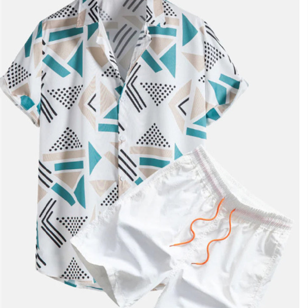 Summer Men's Shirt Top Suit Hawaii Beach