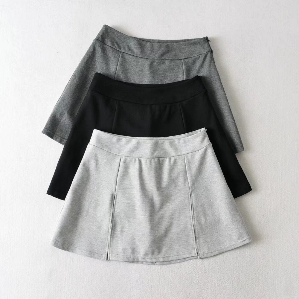 Exposure-proof Belt Lined Short Skirt